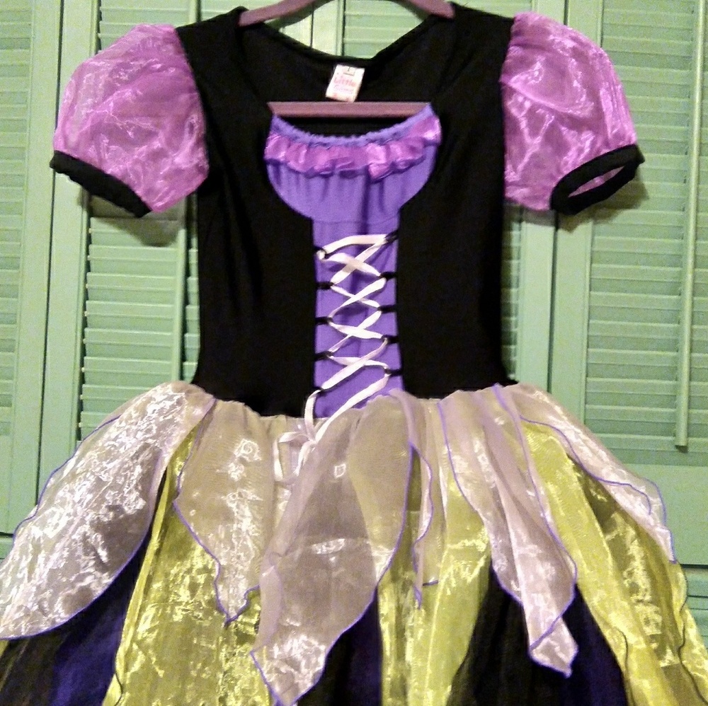 Little gems purple and green fairy dress